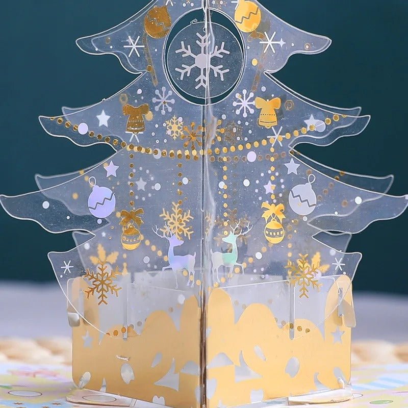Pop Up Christmas Tree Card - 3D Merry Christmas Greeting Card