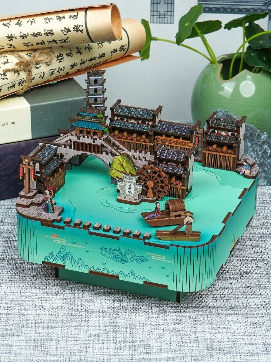The Ancient Town Phoenix | DIY Music Box | 3D Wooden Puzzle