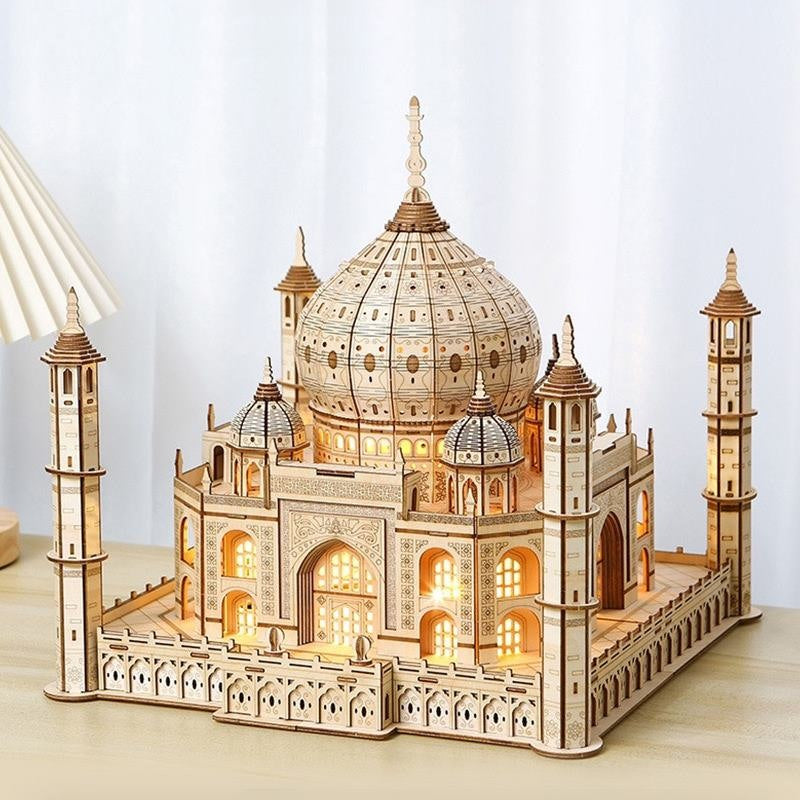 Taj Mahal with Light | Architecture 3D Wooden Puzzle | Mechanical