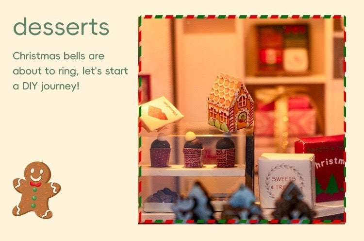 Christmas Dessert Shop DIY Miniature House Kit