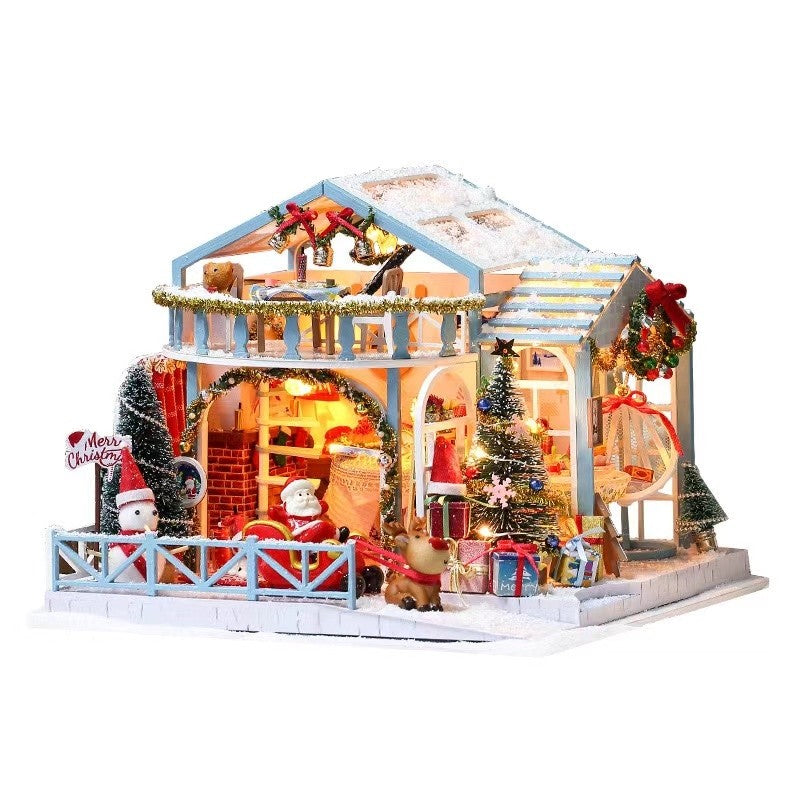 Snowy Christmas Night DIY Miniature House Kit