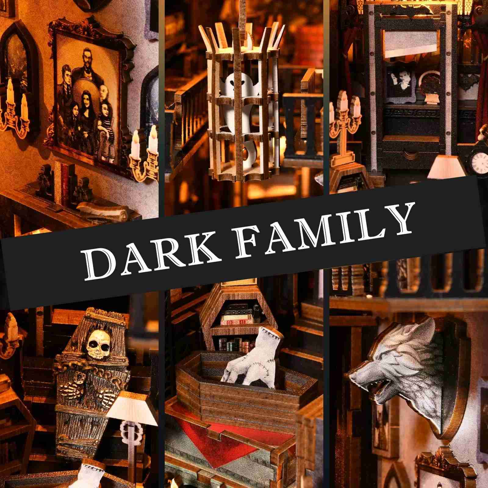 Dark Family DIY Book Nook Kit | Haunted House