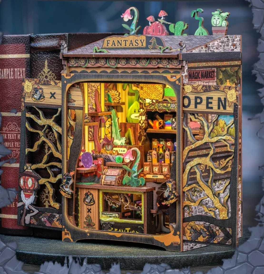 Fantasy Plant Shop DIY Book Nook Kit | Mini Magic Shop