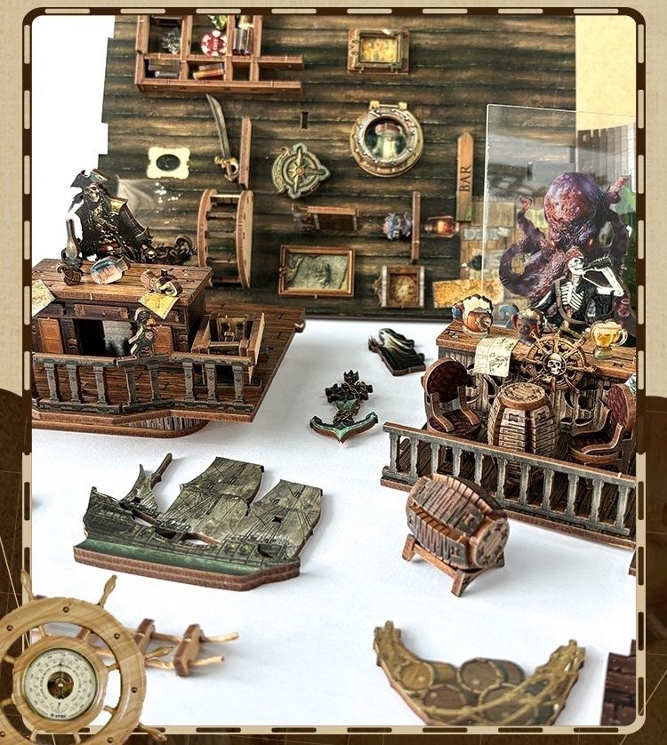 Ghost Pirate Ship DIY Book Nook Kit