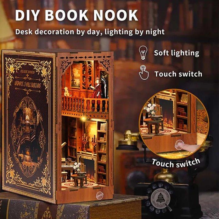 Grimm Cottage DIY Wooden Book Nook | Shelf Insert Decor