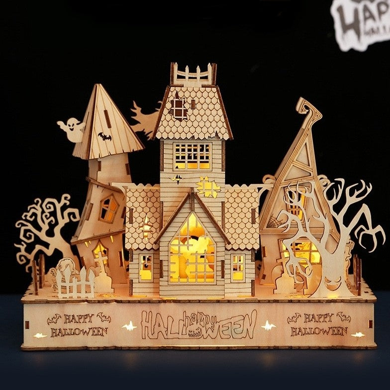 Halloween Haunted House 3D Wooden Puzzles