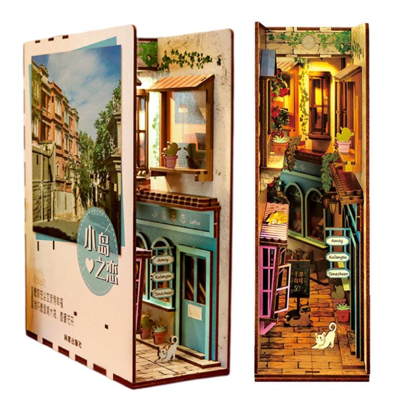 Romantic Island - DIY Book Nook Kit - Bookshelf Insert