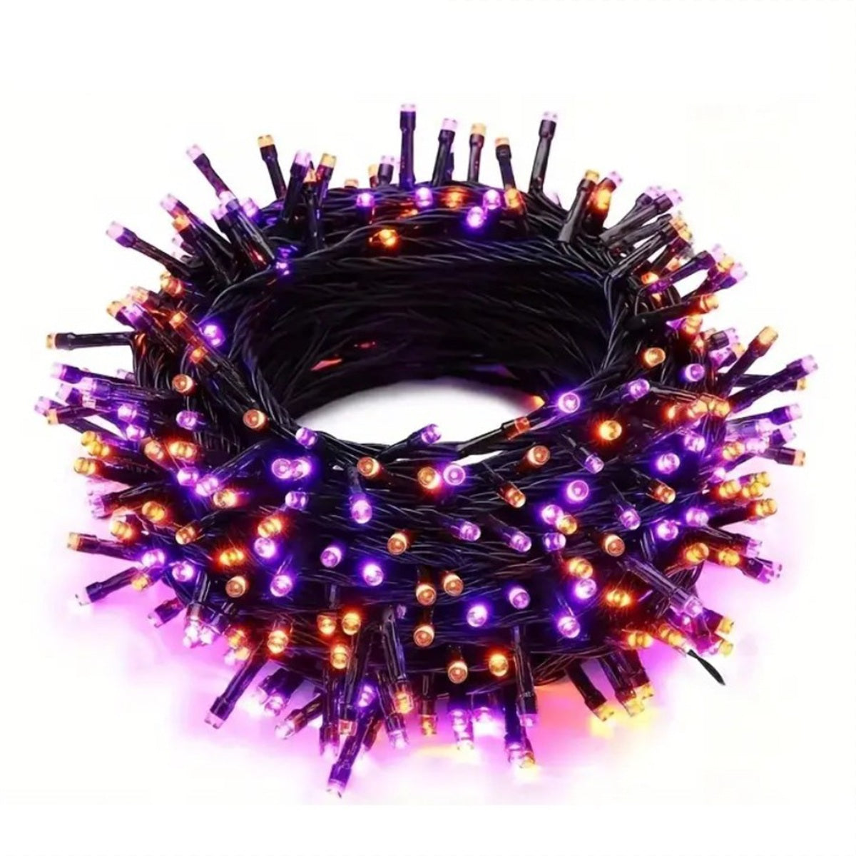 Halloween LED String Lights – Purple and Orange Fairy Lights for Outdoor Terrace, Garden, Street, Home, Christmas, and Party Decor