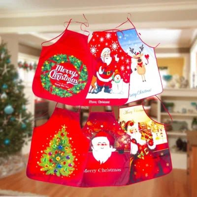 Christmas Cute Cooking Apron - Set of 6 - Home Kitchen Cooking Baking Oil-proof Apron