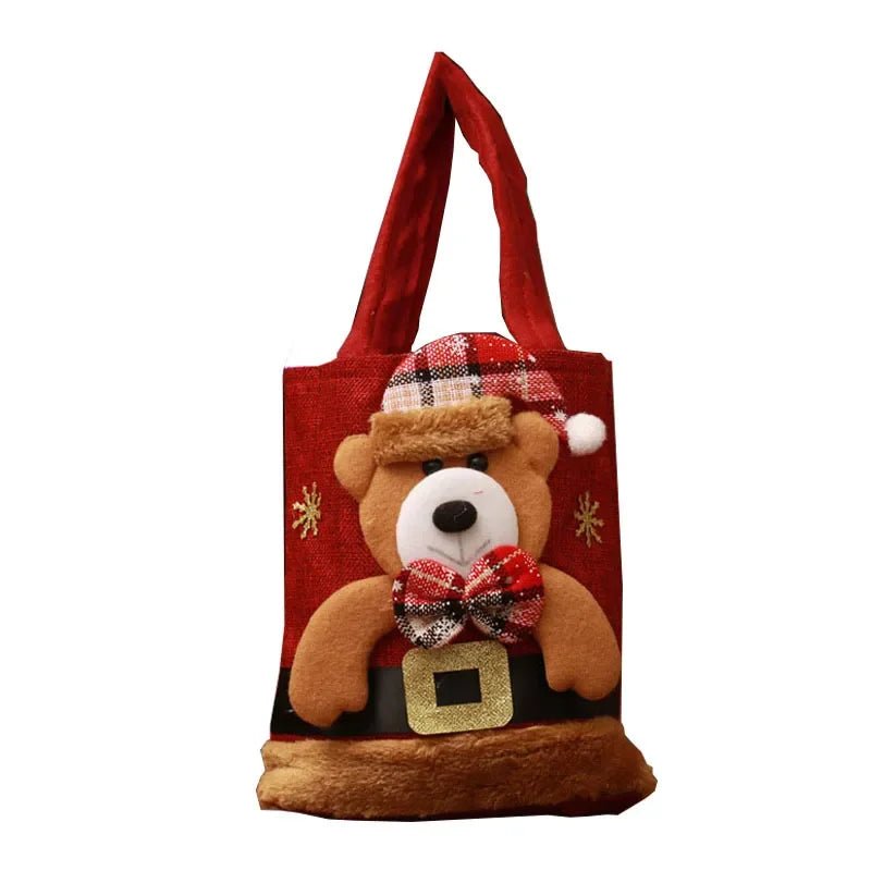 Christmas Gift Bags Set – Adorable Santa Claus, Snowman, and Reindeer Designs! Perfect for Kids' Treats and Holiday Surprises