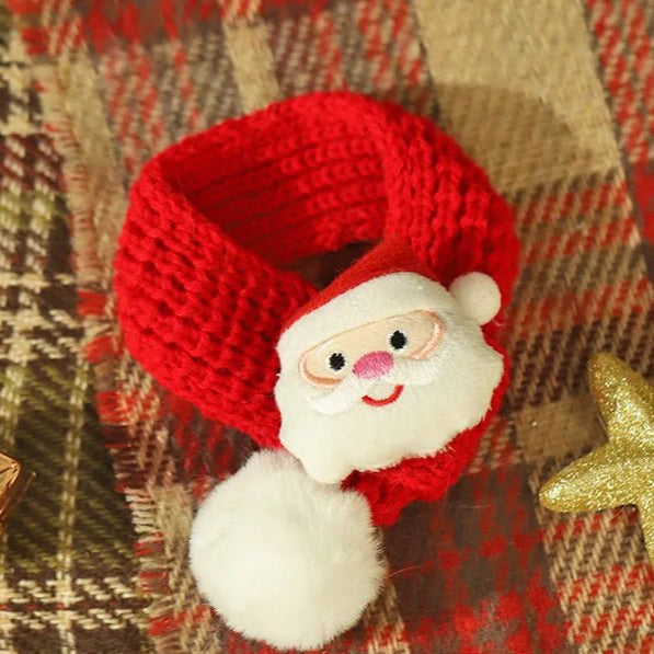 Christmas Pet Scarf & Hat – Adorable Red Scarf for Kittens & Puppies, Perfect Holiday Gift & Festive Accessory