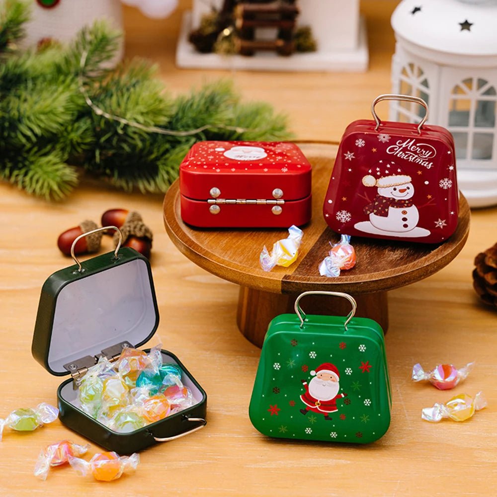 Christmas Tin Gift Box Set   – Charming Metal Storage Boxes with Lids for Holiday Treats
