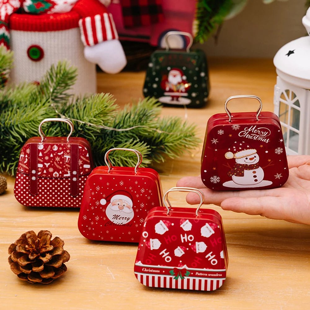 Christmas Tin Gift Box Set   – Charming Metal Storage Boxes with Lids for Holiday Treats