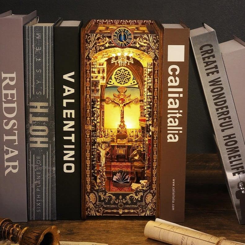 Medieval Church DIY Wooden Book Nook Kit