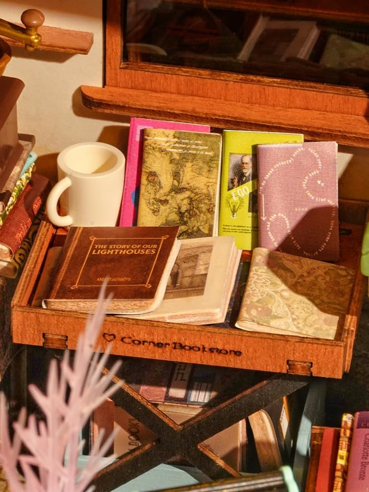 Corner Bookstore DIY Miniature Dollhouse kit