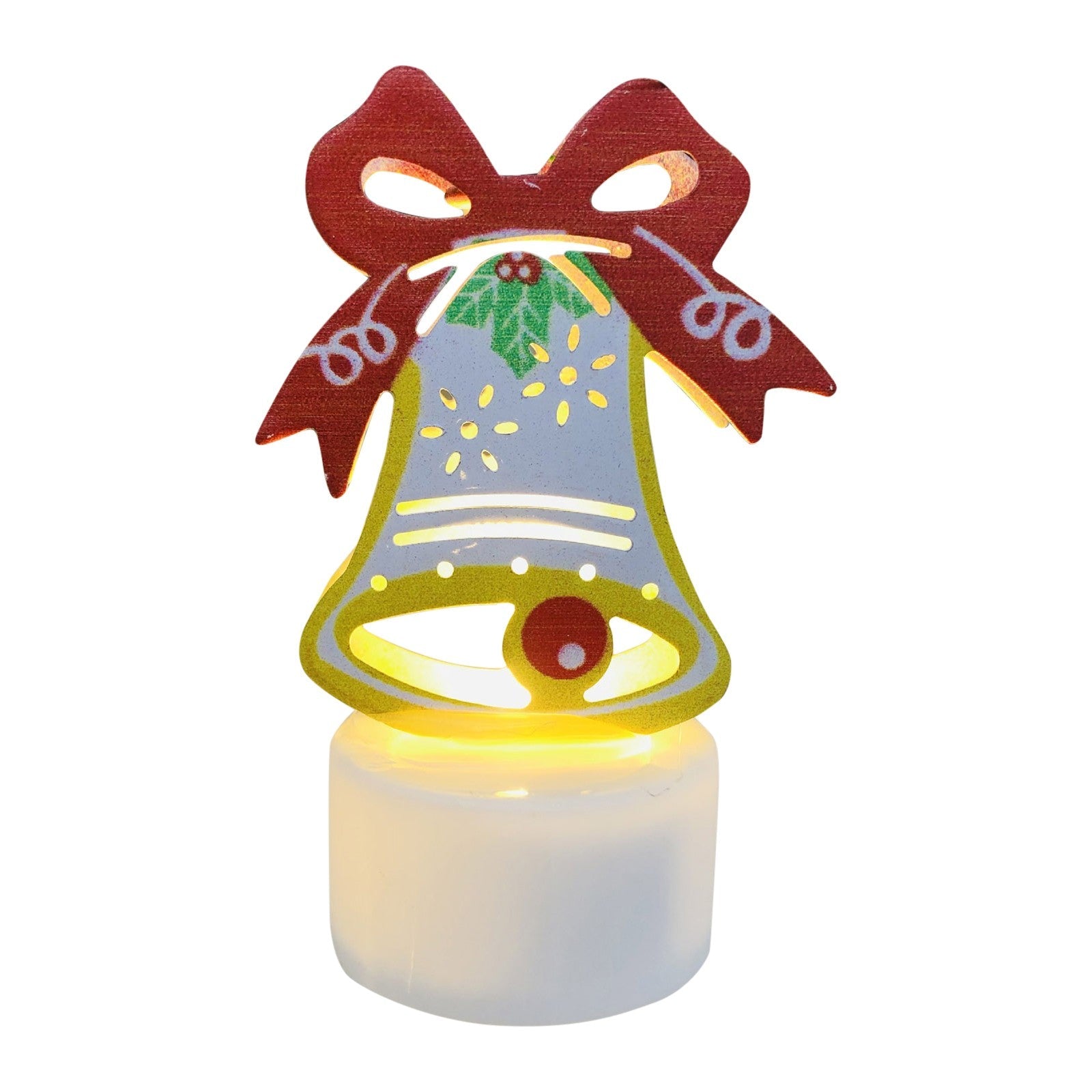 Electronic LED Christmas Candle Lamps - Set of 10 – Adorable Santa, Snowman & Tree Night Lights for Festive Home, Party, & Garden Décor