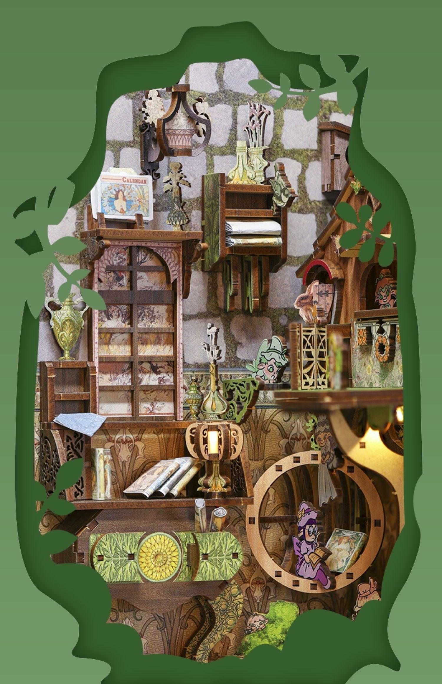 Elven Paradise | DIYBook Nook Kit | Bookshelf Decor