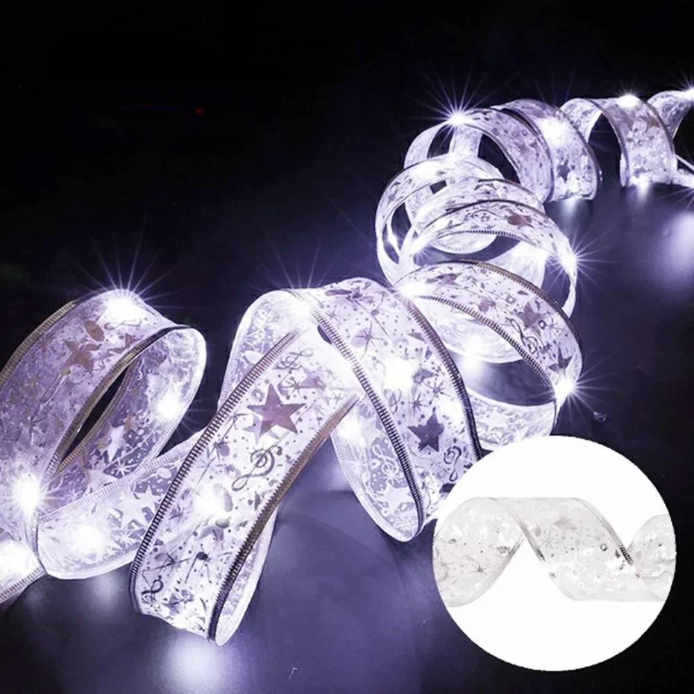 Enchanting Ribbon Fairy Lights – Christmas Tree Ornaments & Home Décor for a Magical New Year’s Celebration!