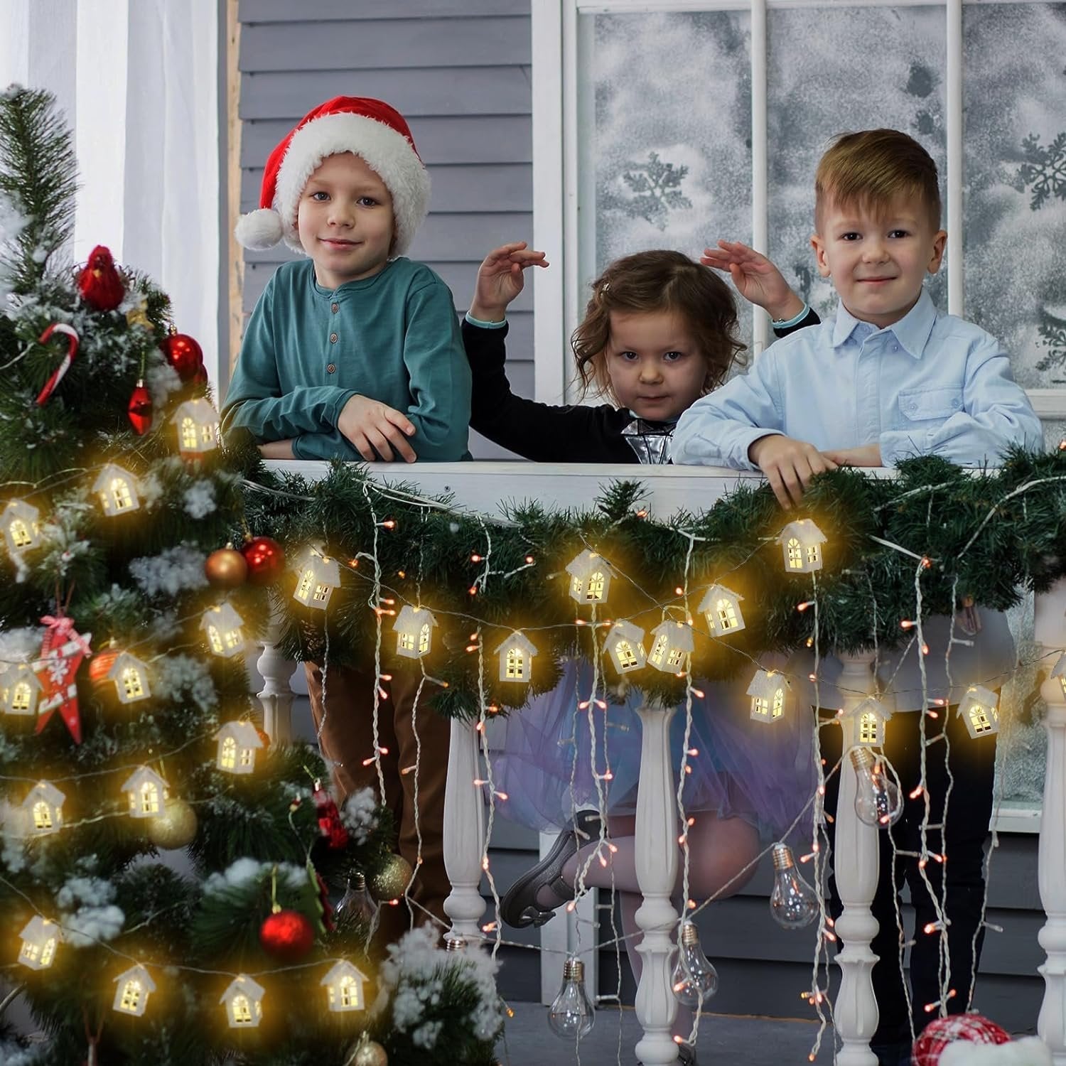 Fairy Wood House Lights - Christmas Village Houses String Lights