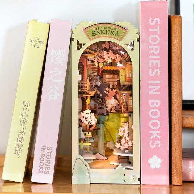 Falling Sakura - DIY Wooden Book Nook Kit