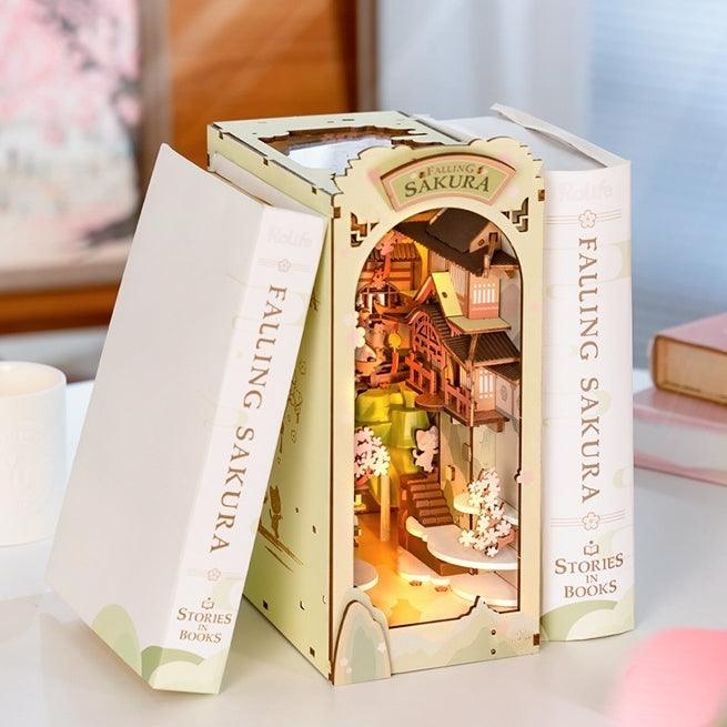 Falling Sakura - DIY Wooden Book Nook Kit