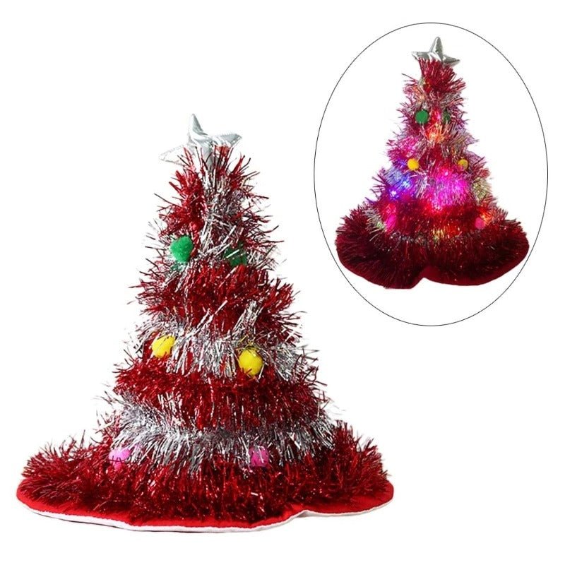 Festive Christmas Tree Hat - Holiday Theme Hat, Santa Hats