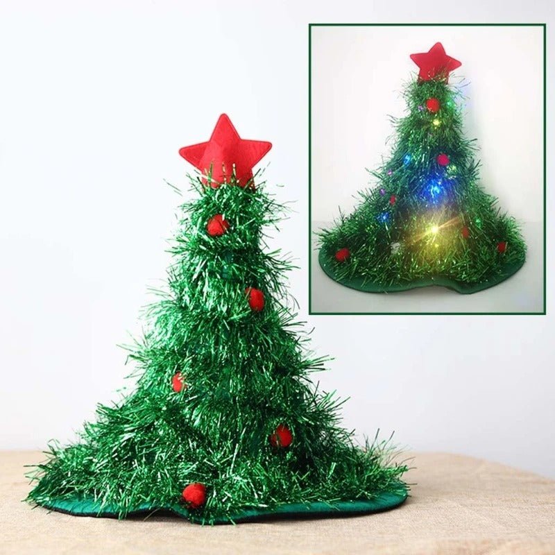 Festive Christmas Tree Hat - Holiday Theme Hat, Santa Hats