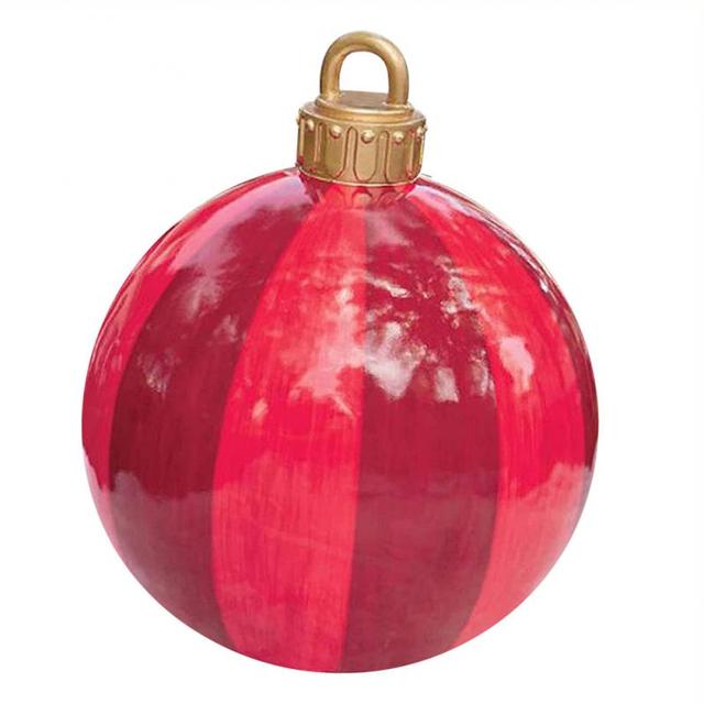 Giant Inflatable Christmas Ornament, 24 Inch Christmas Ball Outdoor Holiday Yard Lawn Porch Decor