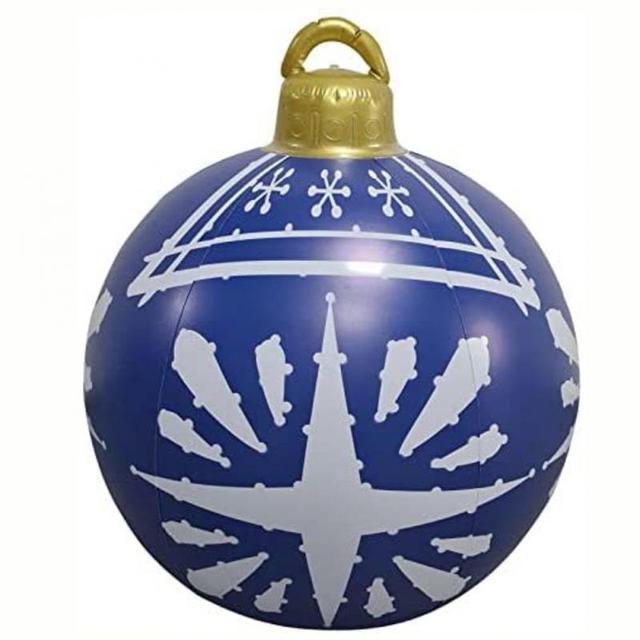 Giant Inflatable Christmas Ornament, 24 Inch Christmas Ball Outdoor Holiday Yard Lawn Porch Decor