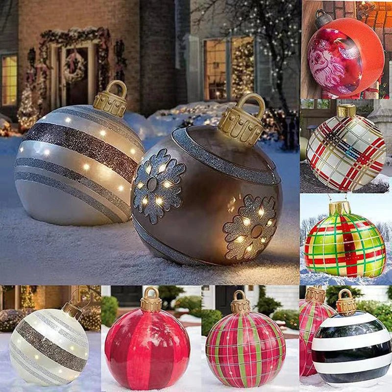 Giant Inflatable Christmas Ornament - Christmas Decoration Outdoor Inflatable Ball