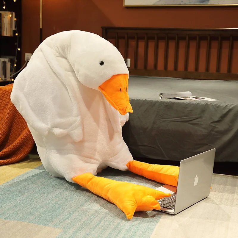 Giant Plush Big White Duck Pillow – Ultra-Soft Hugging Pillow in 7 Charming Colors, Perfect Cuddly Companion & Whimsical Christmas Gift for Kids