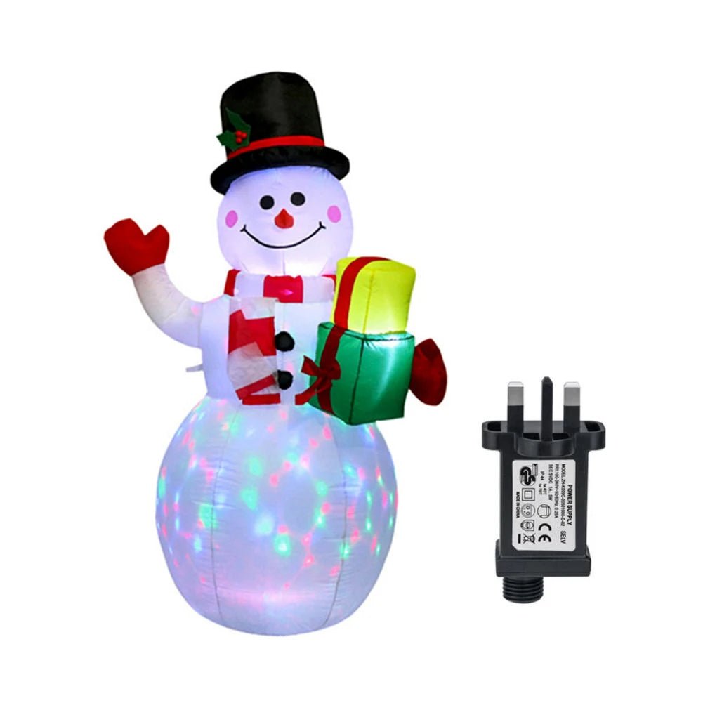 Glowing LED Inflatable Christmas Tree & Elf – Festive Outdoor Ornament for Magical Parties & New Year Cheer