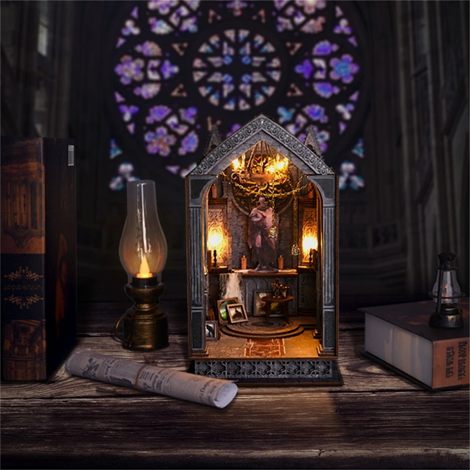 Quiet Night Prayer DIY Book Nook Kit | Gothic Church Inspired