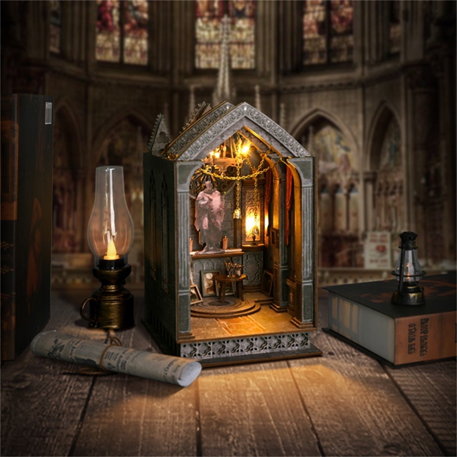Quiet Night Prayer DIY Book Nook Kit | Gothic Church Inspired