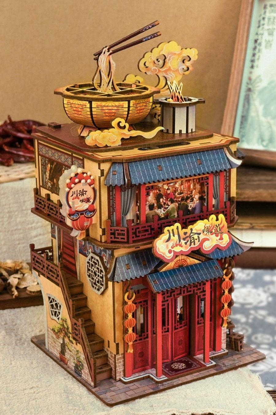 Hot Pot Restaurant | 3D Wooden Puzzle | Miniature Crafts