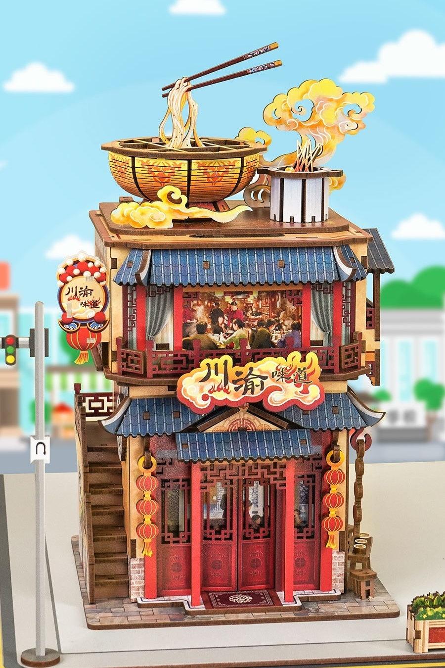 Hot Pot Restaurant | 3D Wooden Puzzle | Miniature Crafts