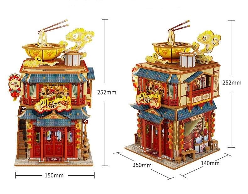 Hot Pot Restaurant | 3D Wooden Puzzle | Miniature Crafts