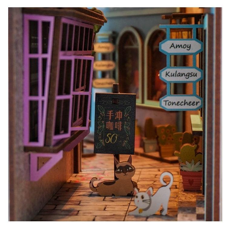 Romantic Island - DIY Book Nook Kit - Bookshelf Insert