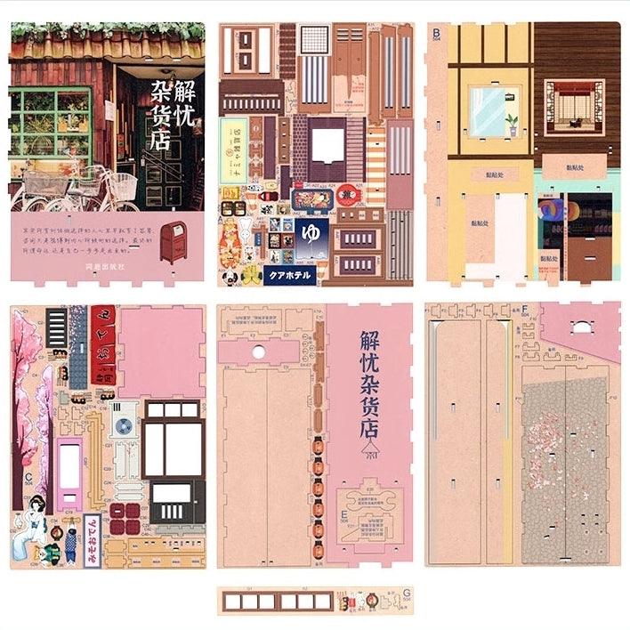 Japanese Grocery Store - DIY Book Nook Kit - Bookshelf Insert Decor