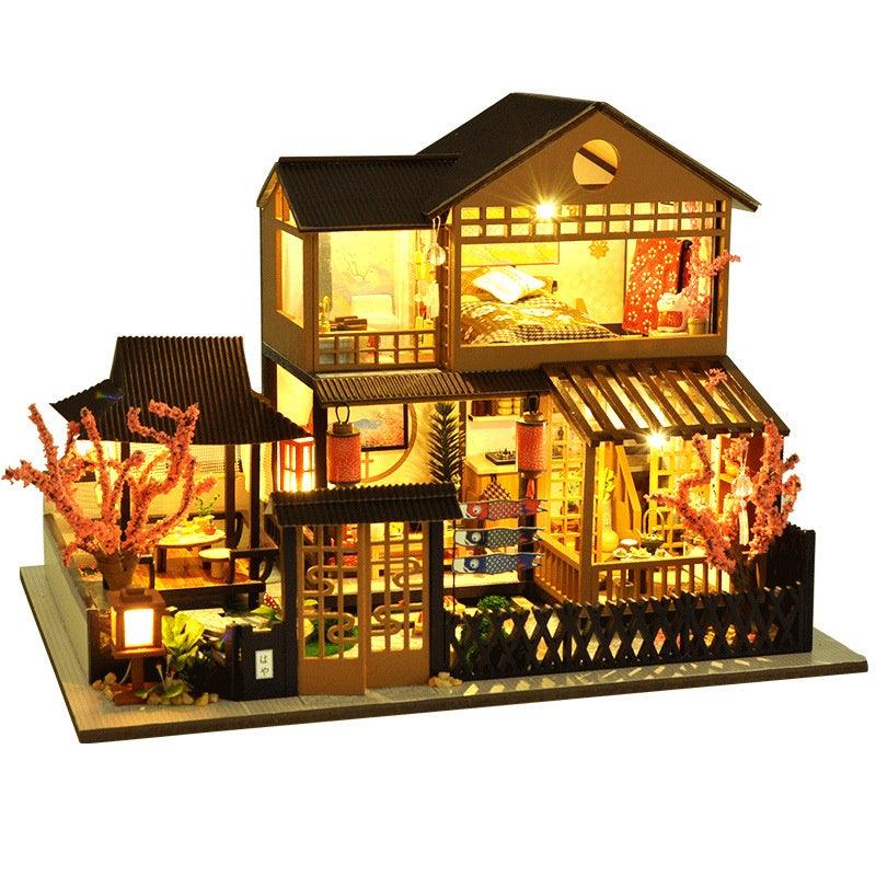 Sakura Courtyard - Japanese House- DIY Miniature Dollhouse Kit