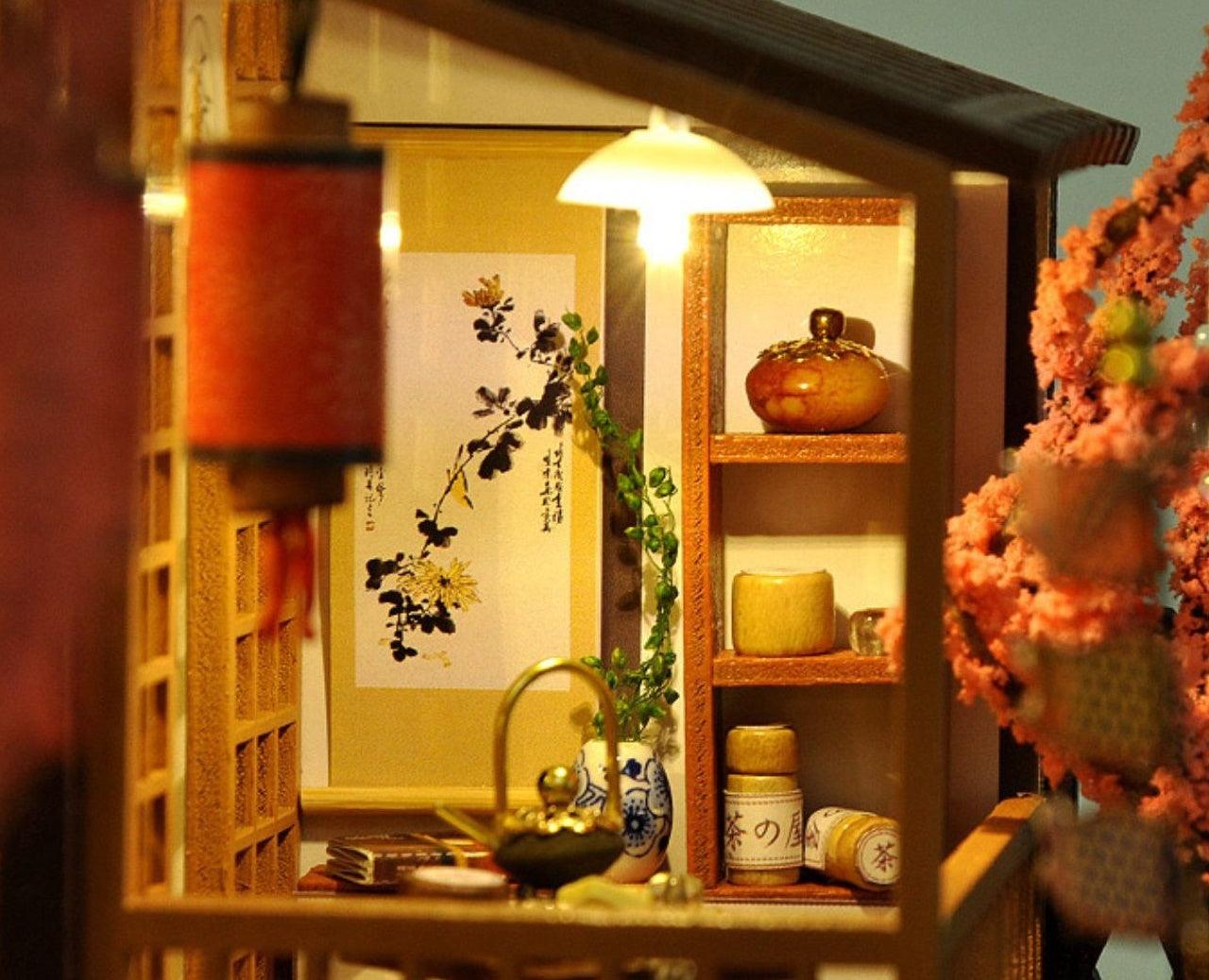 Sakura Courtyard - Japanese House- DIY Miniature Dollhouse Kit