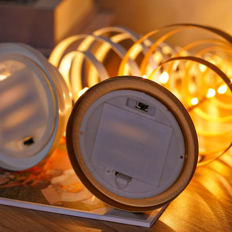 LED Wrought Christmas Tree Spiral Light Table Ornament – Elegant Atmosphere Lamp for Bedroom & Holiday Décor