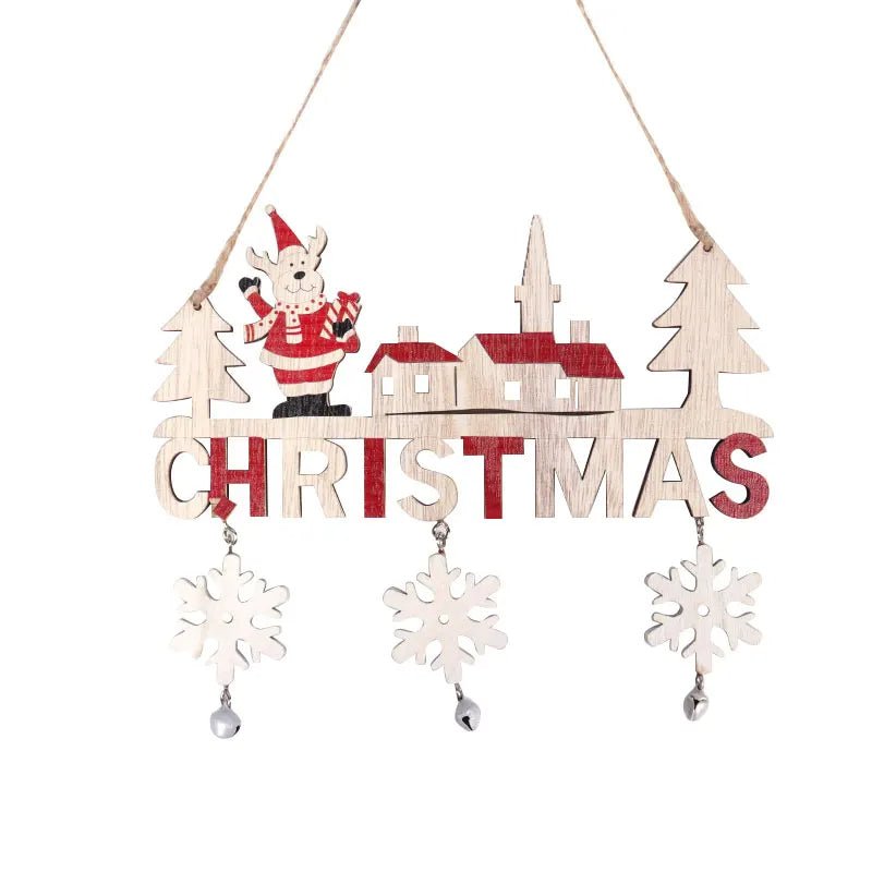 Merry Christmas Wooden Door Pendant – Festive Welcome Sign for the Holiday Season
