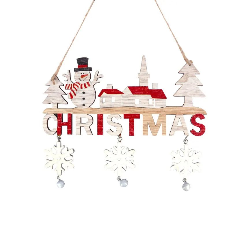 Merry Christmas Wooden Door Pendant – Festive Welcome Sign for the Holiday Season