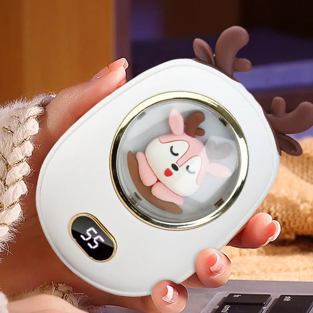 Portable Hand Warmers & Power Bank  – 2-in-1 Device with 10,000mAh Battery with Temperature Display, Adjustable Heat, Perfect Christmas Gift