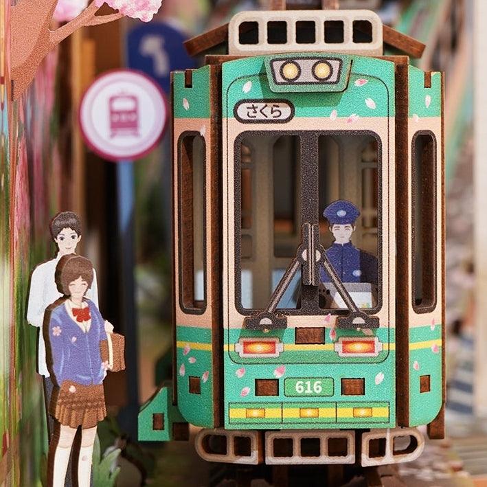 Japanese Sakura Densya DIY Book Nook Kit