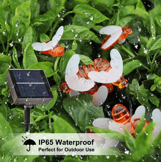 Solar Honey Bee String Lights - Waterproof Lights for Garden, Christmas, Wedding, Party Outdoor Lighting