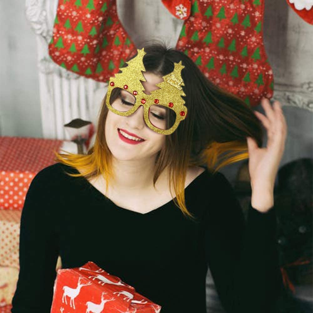 Sparkly Christmas Party Glasses - Accessories Costume Eyeglasses for Christmas Parties