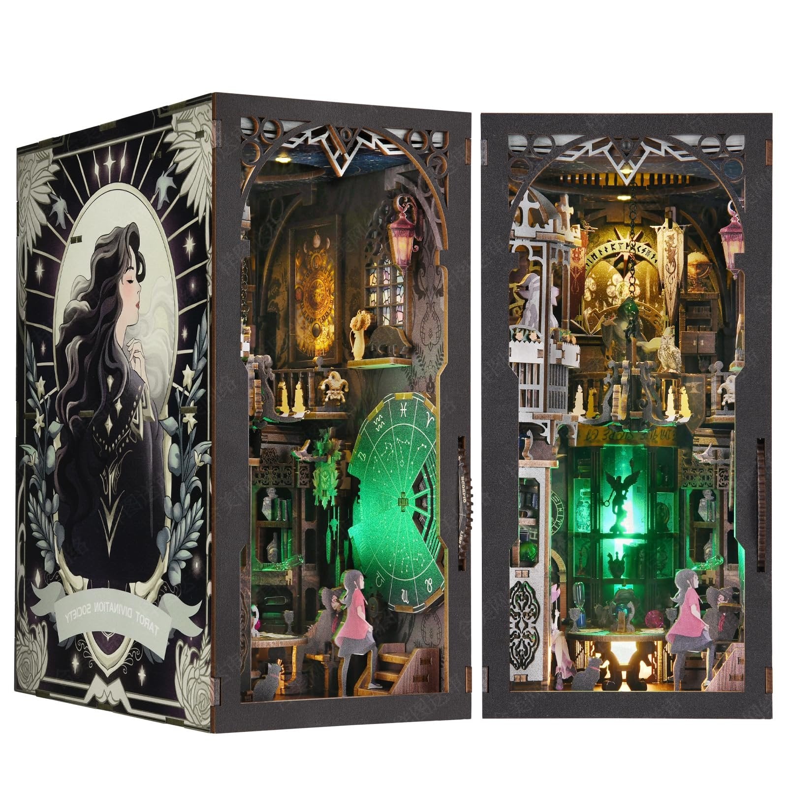 Tarot Divination Society | DIY Book Nook Kit | 3D Wooden Puzzle Bookend