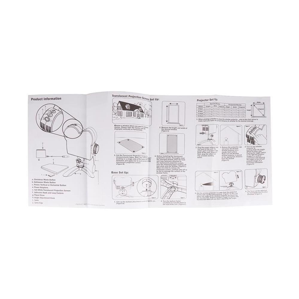 Window Projector with Animated Holiday Season Display